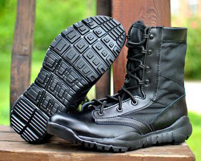 Bottes militaires pour homme en cuir - lumière Ref 1401353