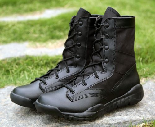 Bottes militaires pour homme en cuir - porter Ref 1401394