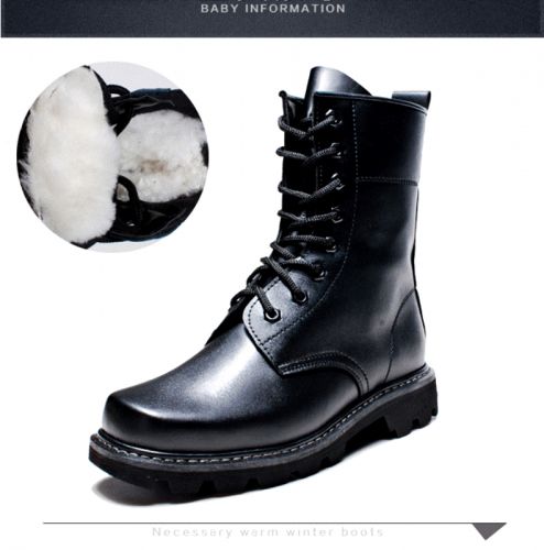 Bottes militaires pour homme en cuir de vache fendu - dérapage Ref 1401489