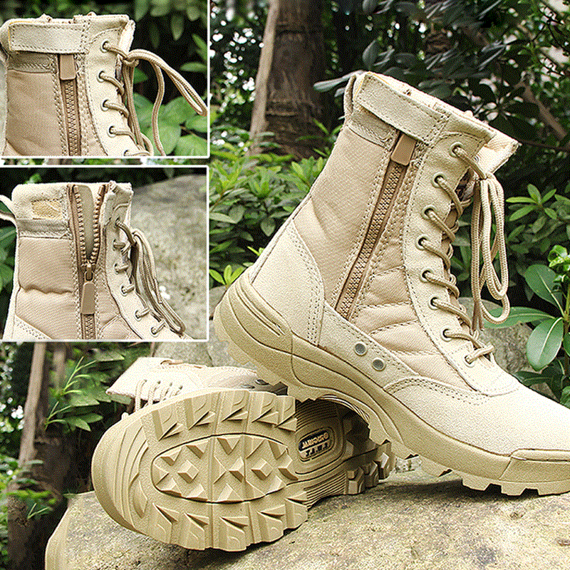 Bottes militaires pour homme en cuir - porter Ref 1401568