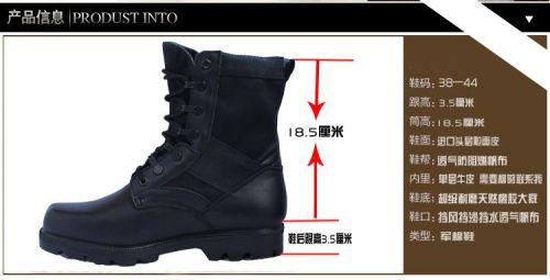 Bottes militaires pour homme Première couche en cuir - porter Ref 1401692