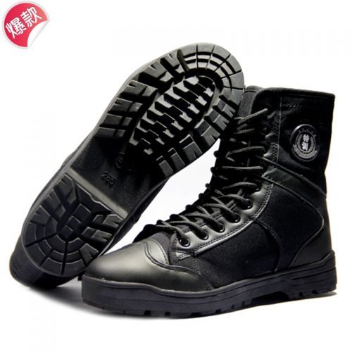 Bottes militaires pour homme en Nylon + cuir - dérapage Ref 1401724