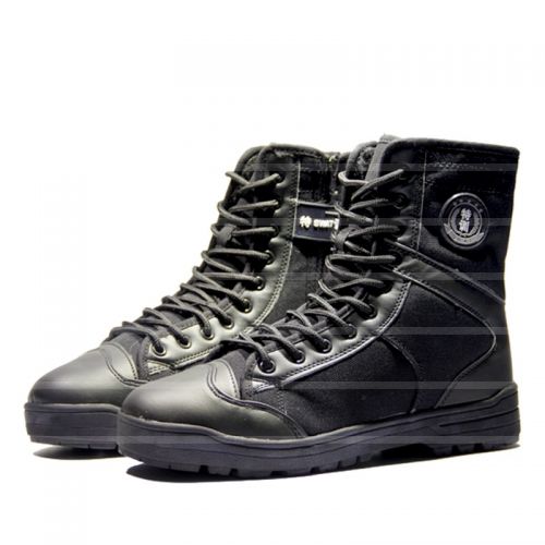 Bottes militaires pour homme en cuir de vache fendu - dérapage Ref 1401776
