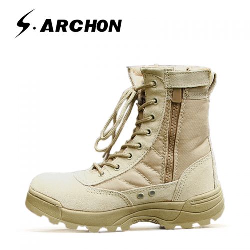 Bottes militaires pour homme en cuir - porter Ref 1401847