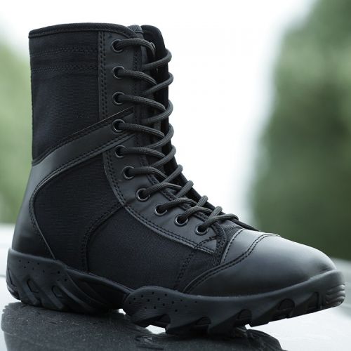 Bottes militaires pour homme en Nylon + cuir - dérapage Ref 1401976
