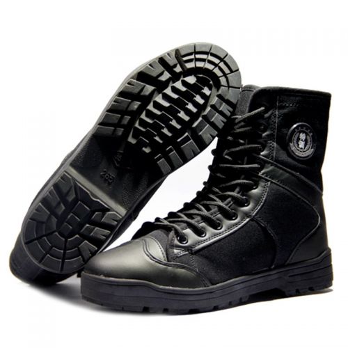 Bottes militaires pour homme en Nylon + cuir - dérapage Ref 1401983