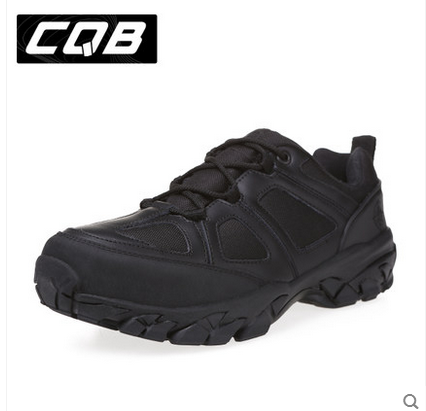 Bottes militaires pour homme C.Q.B en cuir de vache fendu - étanche Ref 1402227