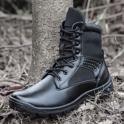 Bottes militaires pour homme en Nylon + cuir - dérapage Ref 1402292