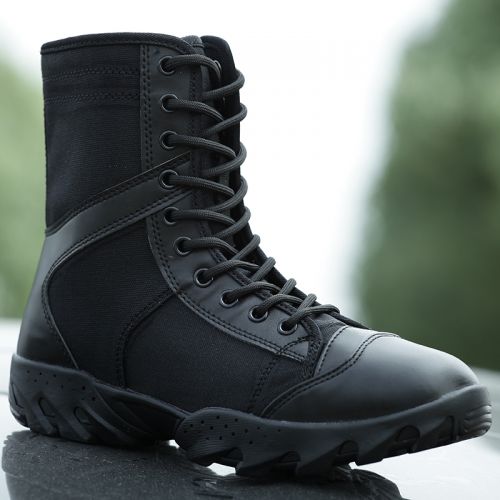 Bottes militaires pour homme en Nylon + cuir - dérapage Ref 1402293