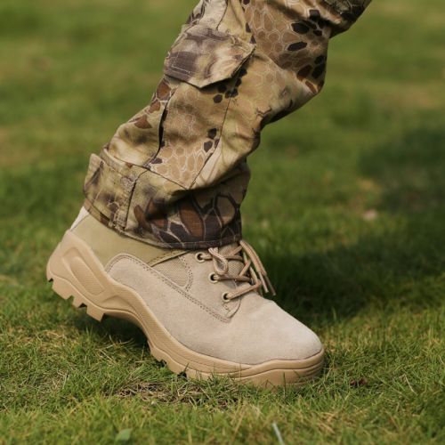 Bottes militaires pour homme en cuir de vache fendu - amortissement Ref 1402408