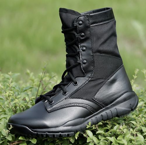 Bottes militaires en cuir de vache fendu - amortissement Ref 1402462
