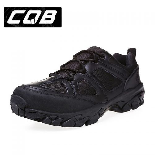 Bottes militaires pour homme C.Q.B en cuir de vache fendu - étanche Ref 1402616