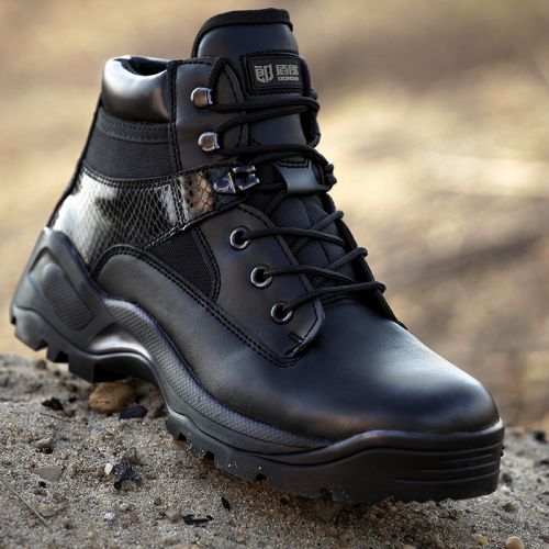 Bottes militaires pour homme en cuir de vache fendu - porter Ref 1402631