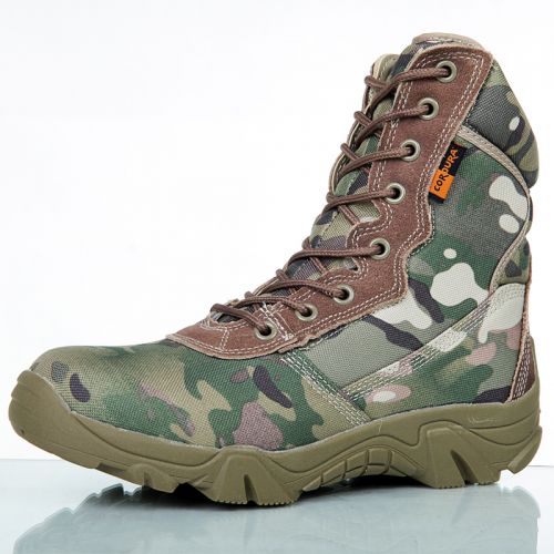 Bottes militaires pour homme en Nylon + cuir - Ref 1402645