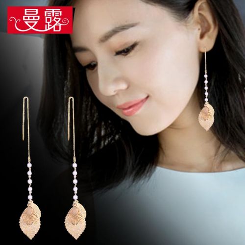 Boucles d'oreilles pendantes Femme en Pendentif fil d oreille et alliage argent 925 - Ref 3097525