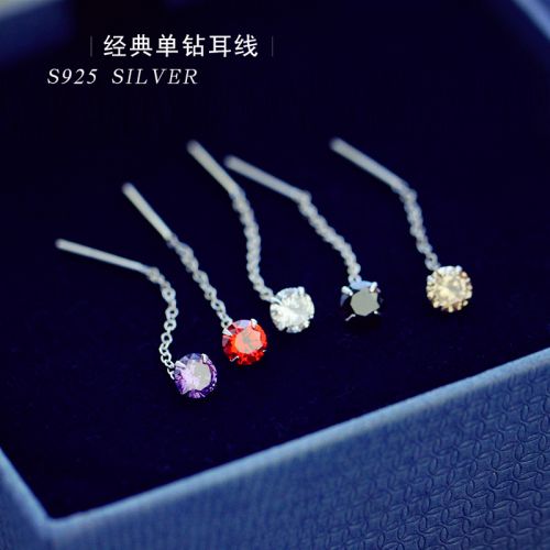 Boucles d'oreilles pendantes Femme en Zircone synthetique strass - Ref 3097532