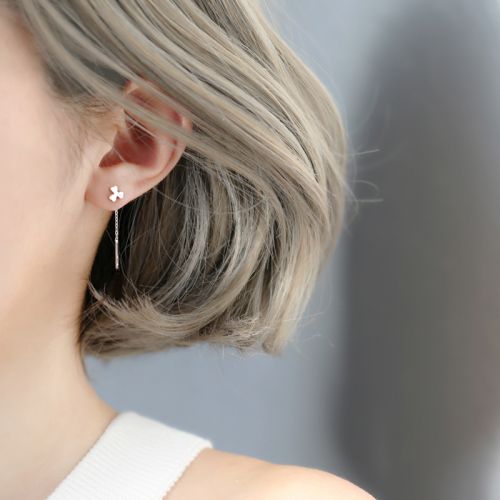 Boucles d'oreilles pendantes Femme Argentée - Ref 3097545
