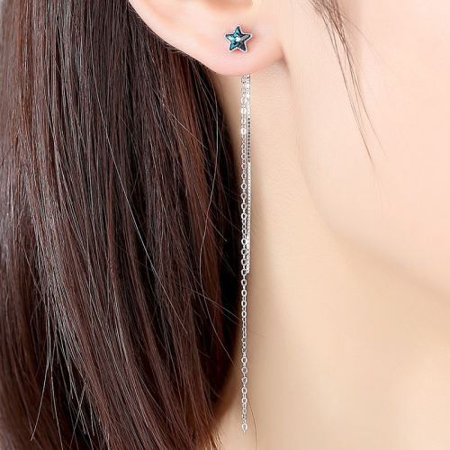 Boucles d'oreilles pendantes Femme Argentée - Ref 3097546
