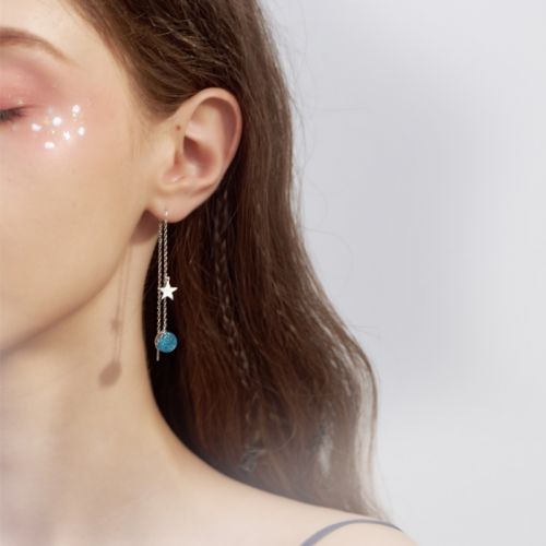 Boucles d'oreilles pendantes Femme Argentée - Ref 3097563