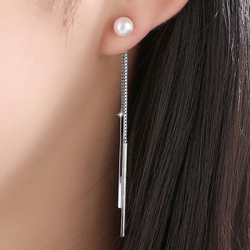 Boucles d'oreilles pendantes Femme Argentée - Ref 3097571