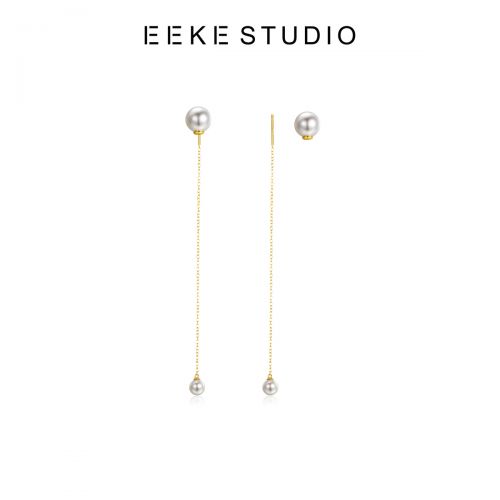 Boucles d'oreilles pendantes Femme EEKE Argentée - Ref 3097593