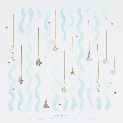 Boucles d'oreilles pendantes Femme BUZZZZ en Matiere mixte - Ref 3097602