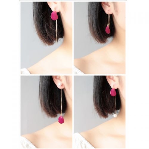 Boucles d'oreilles pendantes Femme Argentée - Ref 3097612