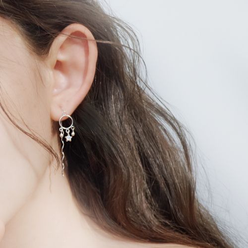 Boucles d'oreilles pendantes Femme Argentée - Ref 3097617