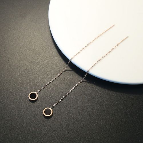 Boucles d'oreilles pendantes Femme en Alliage argent plaque or - Ref 3097619