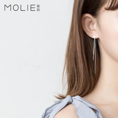 Boucles d'oreilles pendantes Femme MOLIE Argentée - Ref 3097620