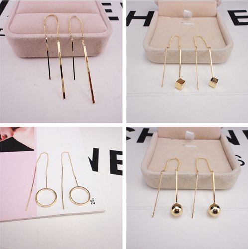 Boucles d'oreilles pendantes Femme en Alliage argent plaque or - Ref 3097679