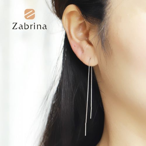 Boucles d'oreilles pendantes Femme ZABRINA Argentée - Ref 3097718
