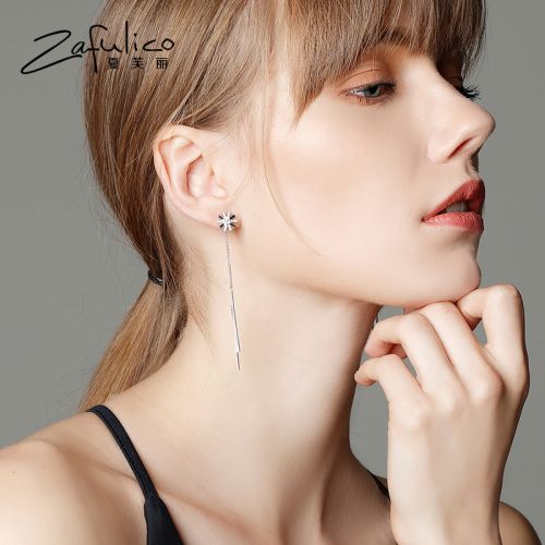 Boucles d'oreilles pendantes Femme ZAFULICO Argentée - Ref 3097721