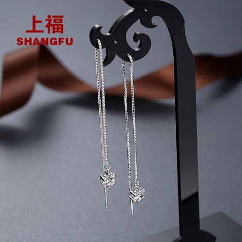 Boucles d'oreilles pendantes Femme Argentée - Ref 3097727