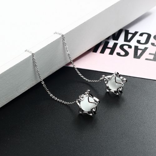 Boucles d'oreilles pendantes Femme en Alliage argent plaque or - Ref 3097732