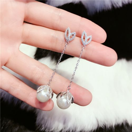 Boucles d'oreilles pendantes Femme HONG KONG EN ARGENT STERLING Argentée - Ref 3097740
