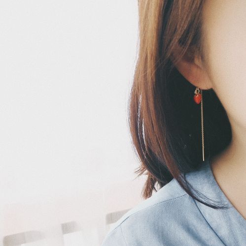 Boucles d'oreilles pendantes en Matiere mixte - Ref 3097753