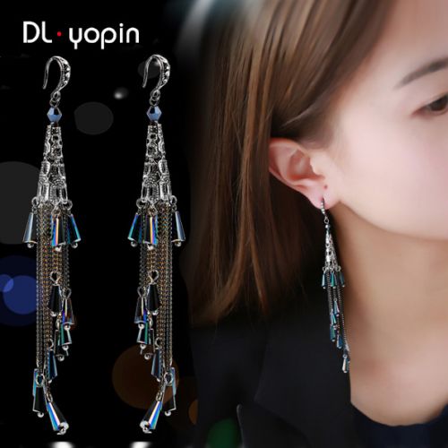 Boucles d'oreilles pendantes Femme DARA en Alliage argent plaque or - Ref 3097776