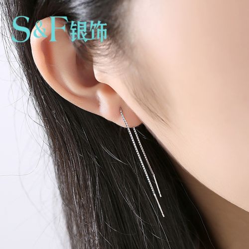 Boucles d'oreilles pendantes Femme S AMP F Argentée - Ref 3097780