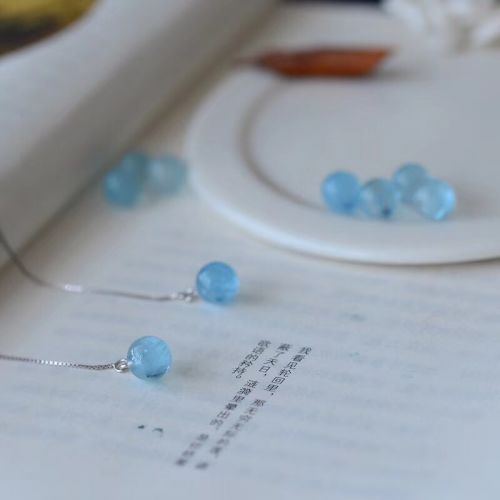Boucles d'oreilles pendantes Femme en Cristal naturel pierre semi-precieuse - Ref 3097793