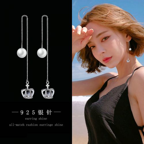 Boucles d'oreilles pendantes Femme en Alliage argent plaque or - Ref 3097802