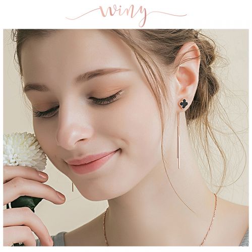 Boucles d'oreilles pendantes Femme WINY Argentée - Ref 3097812