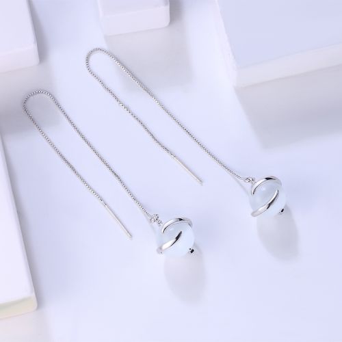 Boucles d'oreilles pendantes Femme en Alliage argent plaque or - Ref 3097815