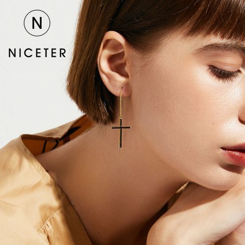 Boucles d'oreilles pendantes Femme NICETER Argentée - Ref 3097825