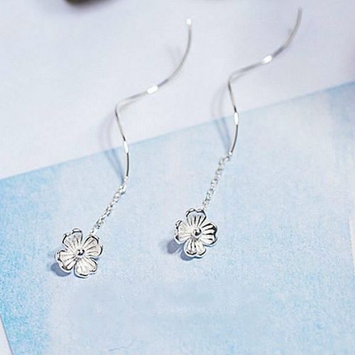 Boucles d'oreilles pendantes Femme Argentée - Ref 3097832