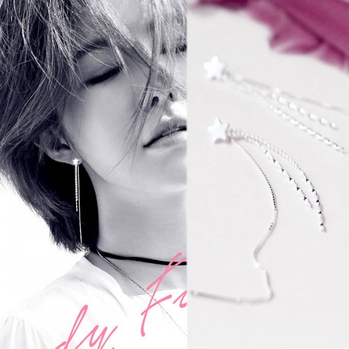 Boucles d'oreilles pendantes Argentée - Ref 3097833