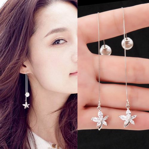 Boucles d'oreilles pendantes Femme Argentée - Ref 3097864