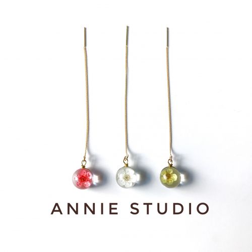 Boucles d'oreilles pendantes en Matiere mixte - Ref 3097878