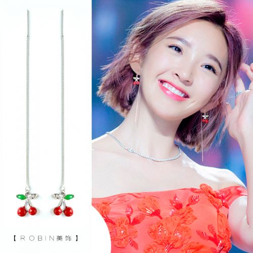 Boucles d'oreilles pendantes Femme en Alliage argent plaque or - Ref 3097879