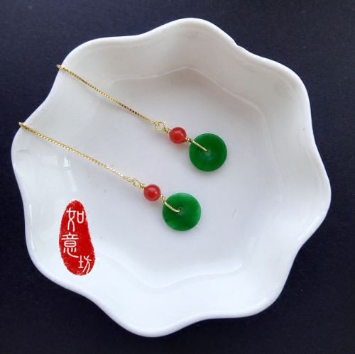 Boucles d'oreilles pendantes Femme en Matiere mixte - Ref 3097899